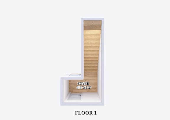 A wooden floor with a white frame and a label at Parkside at Maple Canyon Apartments, Ohio, 43229