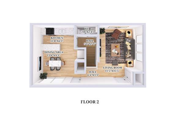 2 bed 2 bath D at Parkside at Maple Canyon Apartments, Columbus, OH, 43229