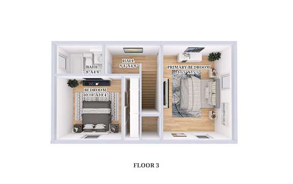 2 bed 2 bath F at Parkside at Maple Canyon Apartments, Columbus, 43229