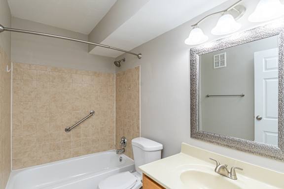 Bathroom with shower at Trails at Mariemont, Cincinnati, OH