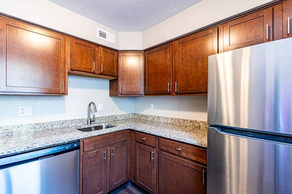 Beautiful Kitchen with wooden cabinets at Trails at Mariemont, Cincinnati, OH, 45227