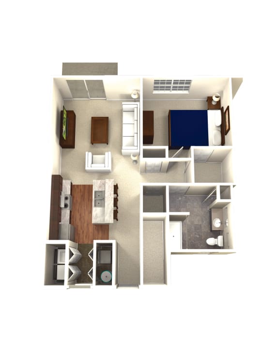 Floor Plan  1 bed 1 bathroom A Arbor I Floor Plan  at Grove City Summit, Grove City, OH