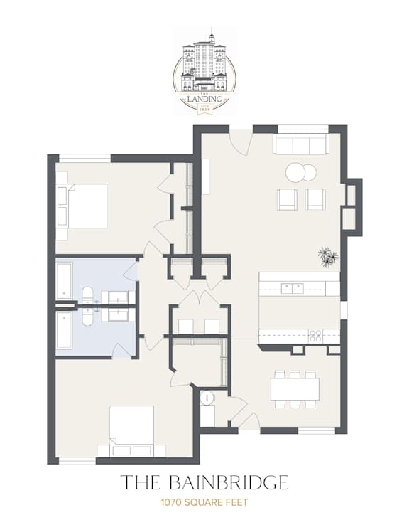 The Bainbridge Floor Plan at The Landing Apartments, Ohio, 45402
