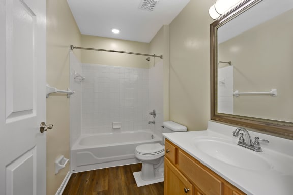 a bathroom with a sink toilet and a bath tub at Bishops Gate, Ohio, 45249