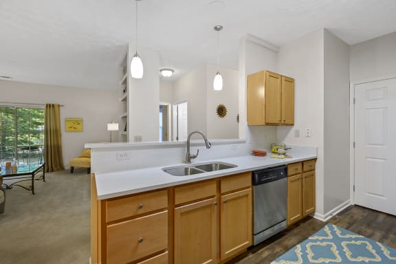 the view of a kitchen with a large counter top and a sink at Bishops Gate, Ohio, 45249