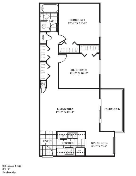 a floor plan of a 1 bedroom apartment at the biltmore apartments in dallas,at Summit at Keystone, Indianapolis Indiana