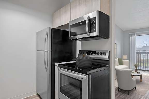 Appliances in the kitchen at The Reserve at Grand Valley, Milford, OH