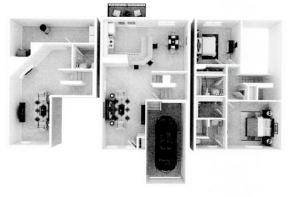 2 bed 2.5 bath E buckeye floor plan at Traditions at Slate Ridge, Reynoldsburg, 43068