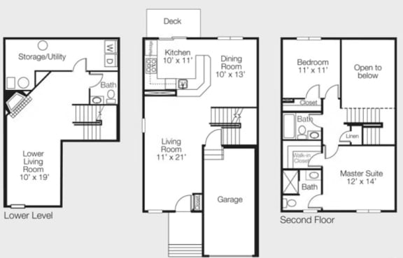 2 bed 2.5 bath F buckeye floor plan at Traditions at Slate Ridge, Reynoldsburg Ohio