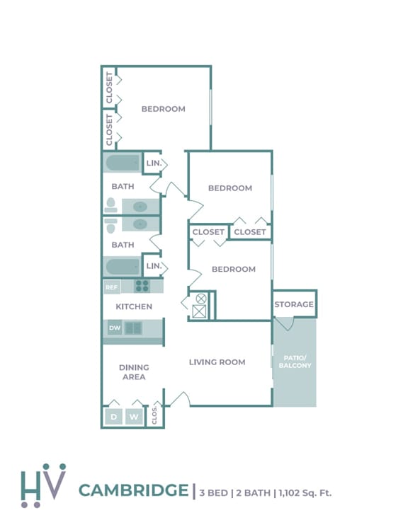 Cambridge Floor Plan at Hanna Village, Indiana
