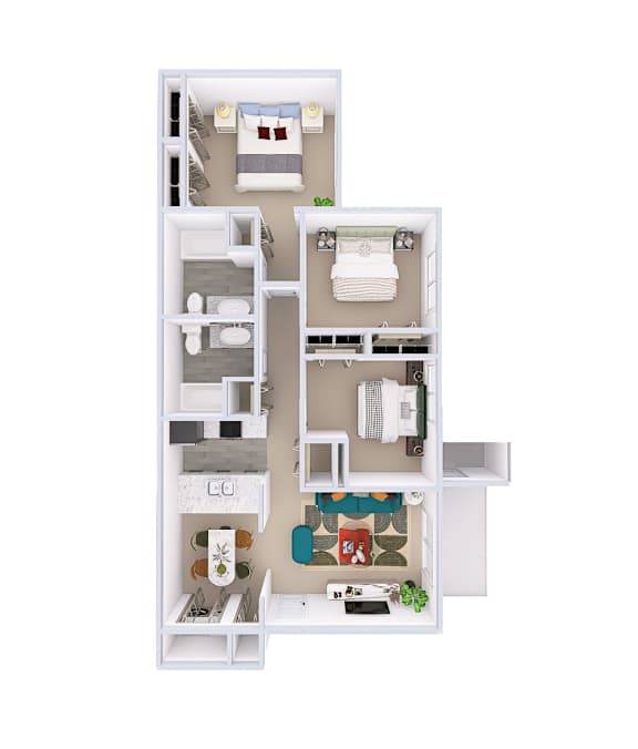 Cambridge Floor Plan at Hanna Village, Indianapolis, IN