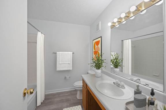 A bathroom with a white sink and a mirror above it.