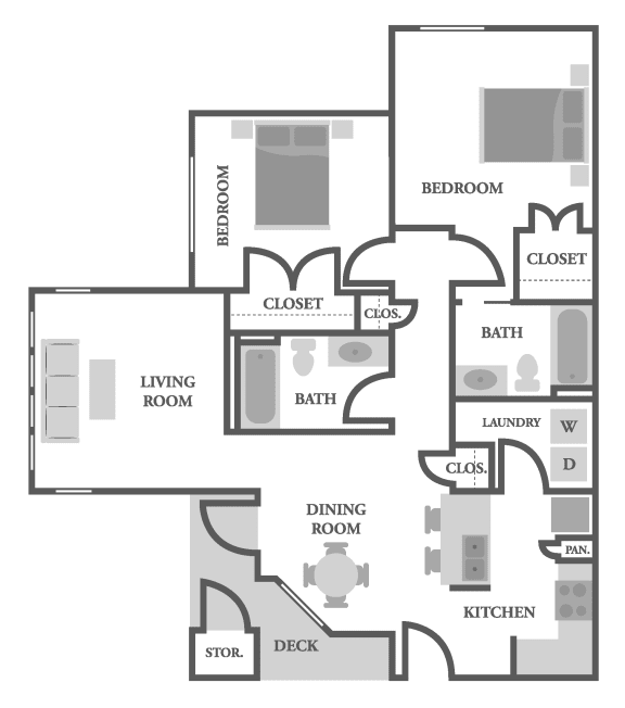 Duggins Floor Plan at Regency Place, Raleigh, NC, 27606