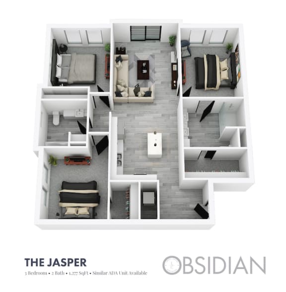 the plan 1 bedroom 297 sq ft