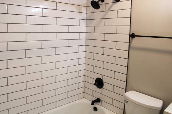 this is a photo of the bathroom in the 1 bedroom clipper floor plan at nant at Cincinnati Premier Living*, Cincinnati, Ohio
