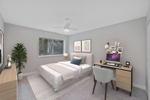 Living Room With Work Desk at Indian Creek Apartments*, Cincinnati, OH