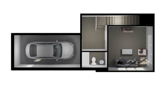 Jack-1f Floor Plan at Liberty Flats Apartments, Ohio, 45069