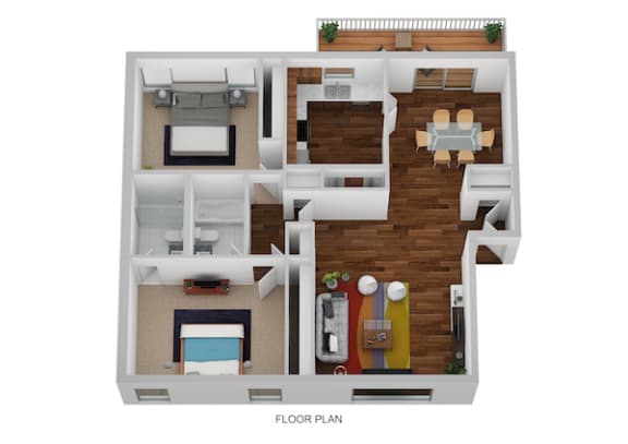 James Floor Plan James Floor Plan at Indian Creek Apartments, Ohio