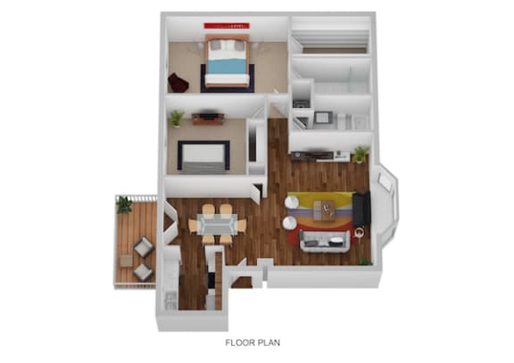 Kirk Floor Plan Kirk Floor Plan at Indian Creek Apartments, Ohio, 45236