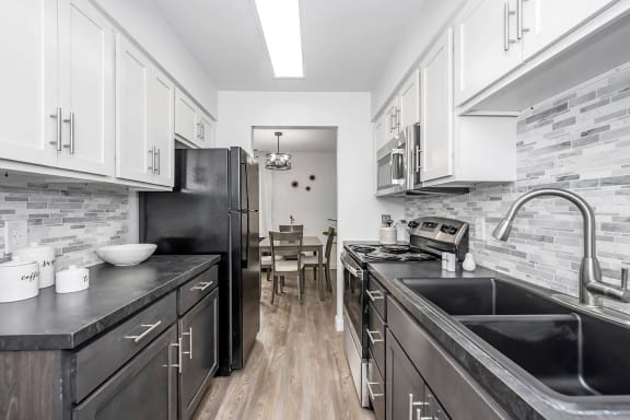 Refrigerator And Kitchen Appliances at Galbraith Pointe Apartments and Townhomes*, Cincinnati, OH, 45231