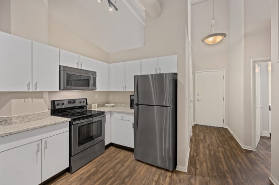 Kitchen and dining at The Lofts at Shillito Place, Cincinnati, 45202