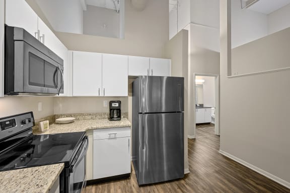 Appliances in the kitchen at The Lofts at Shillito Place, Cincinnati, OH
