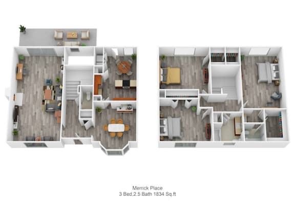 Merrick Place 3Bed 25Bath 1834 Sq ft Merrick Place 3Bed 25Bath 1834 Sq ft at Merrick Place, Lexington, KY, 40502