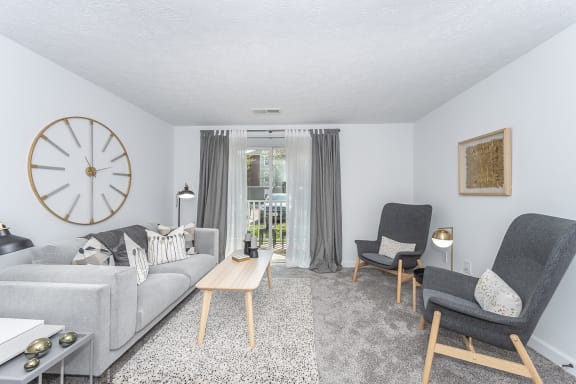 Spacious Living Room at Hilltop Apartments, Cincinnati, 45213-2638