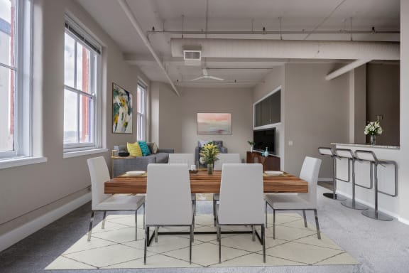 Dining area at The Lofts at Shillito Place, Cincinnati, Ohio