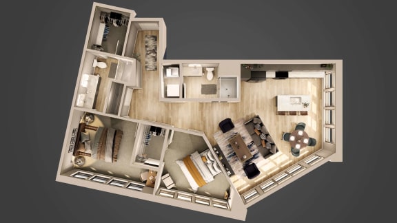 Floor Plan  Bronzeville Unit at Adelphi Quarter, Columbus, 43203