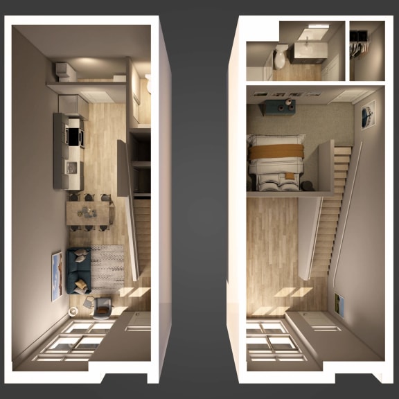 Floor Plan  Loft A at Adelphi Quarter, Columbus, 43203