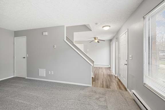 spacious room with a staircase at Timbercreek Apts, Columbus Ohio