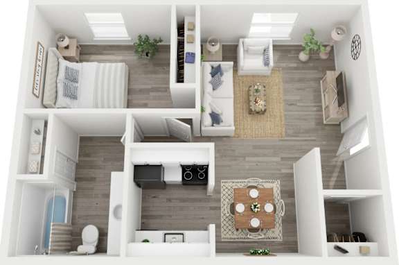 Floor Plan  1 Bed floorplan at Rivers at Bluegrass, Lexington