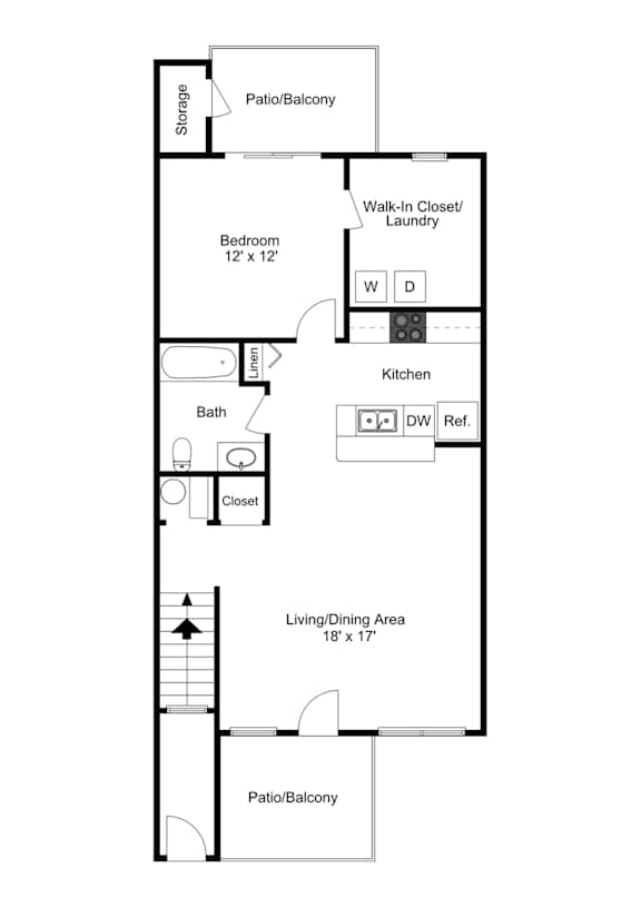 The Rolling Dune - Downstairs Floorplan at Waterfront Pointe, Indiana, 46214
