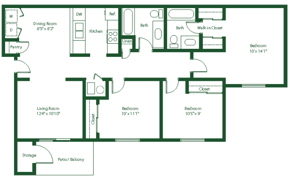 the blueprint floor plan of a town house
