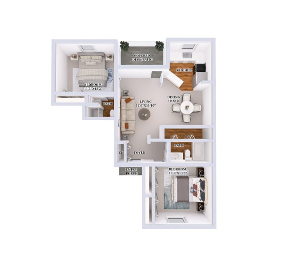 a floor plan of a house with a bedroom and a living room