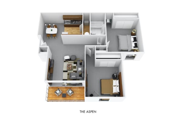 The Aspen Floor Plan at Timber Glen Apartments, Batavia, 45103