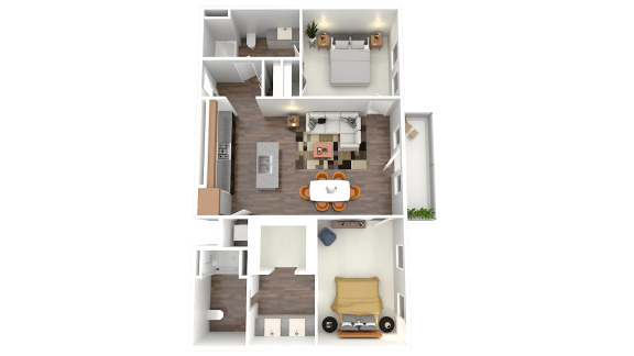 a view of the floor plan of the apartment at Four23/Hoge, Cincinnati, OH