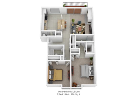 Floor Plan  2 bedroom 2 bathroom floor plan at Harpers Point Apartments, Cincinnati, OH