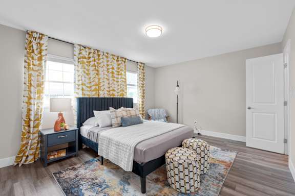Spacious bedroom at The Rand Apartments, Columbus, OH, 43227