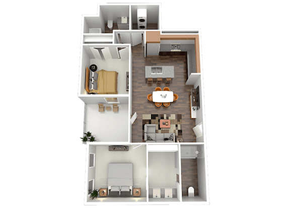 The LuNeack Floor Plan at Four23/Hoge, Ohio