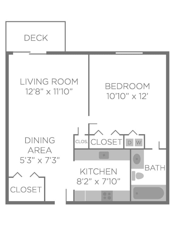 a floor plan of a bedroom apartment  at The Valley, Cincinnati