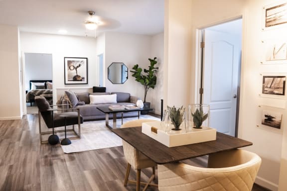 a living room with a couch and a table at Waterstone Landing, Ohio, 43551