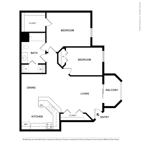 A black and white drawing of a house layout.