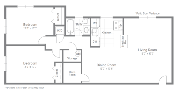 Floor Plan  Floor Plan at Bren Mar Apartments in ZIP 22312