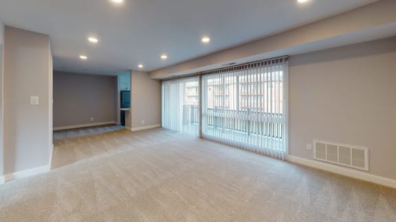 Empty Living Room area at Rose Hill Apartments, Alexandria, 22310