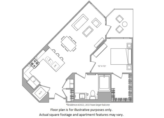 1 Bed C floor plan at Cannery Park by Windsor, California, 95112
