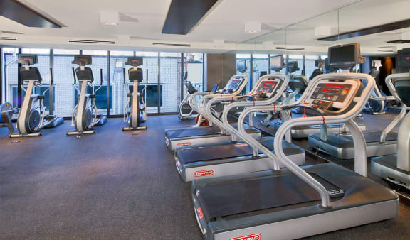 Cardio equipment in fitness center at 7770 Norfolk, Bethesda, MD