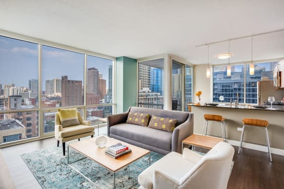 Floor-To-Ceiling Windows at Flair Tower, Chicago, IL