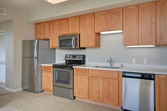 Integrated appliances at Villa Montanaro,203 Coggins Drive Pleasant Hill, CA 94523